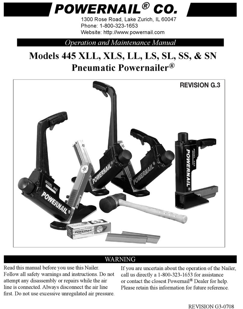 Powernail 445 XLL Operation and maintenance manual