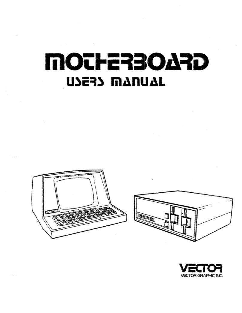 Vector Graphic VECTOR 1 MOTHERBOARD user manual