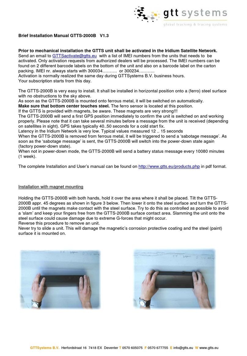 gtt systems GTTS-2000B installation manual