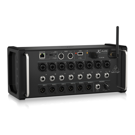 Behringer X AIR XR16 quick start guide