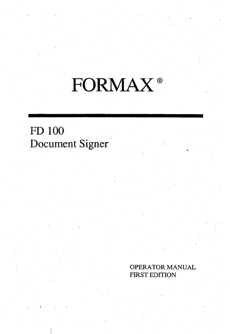 Formax FD 100 Operator's manual