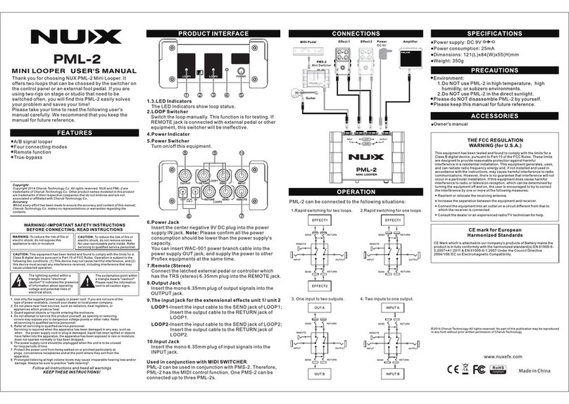 nux PML-2 user manual