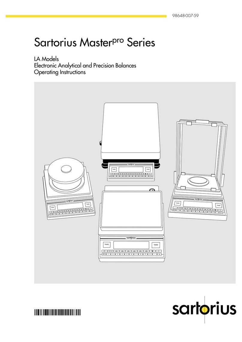 Sartorius la series operating instructions