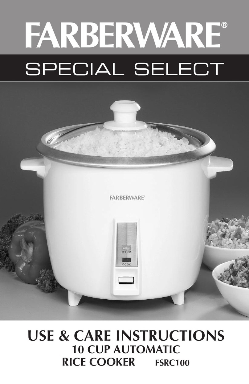 Farberware Special Select FSRC100 Quick reference guide