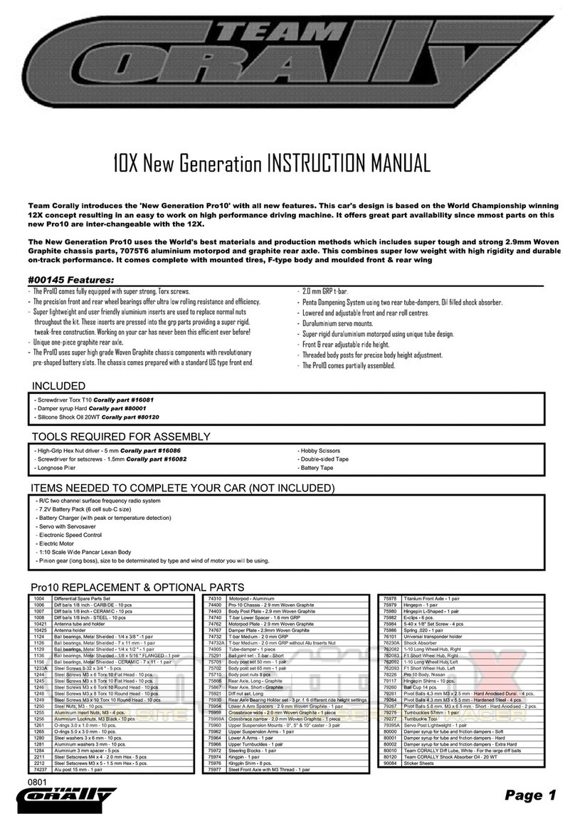 Team Corally 10X instruction manual