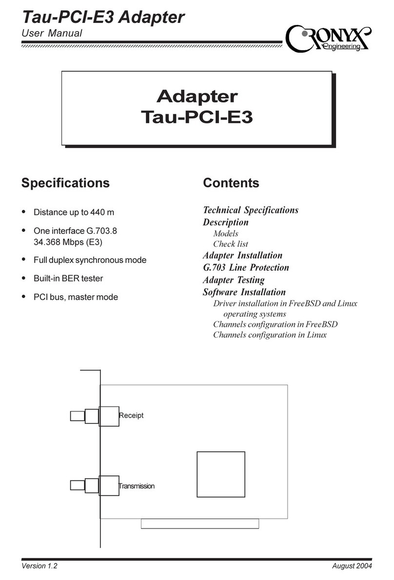 Cronyx Tau-PCI-E3 user manual