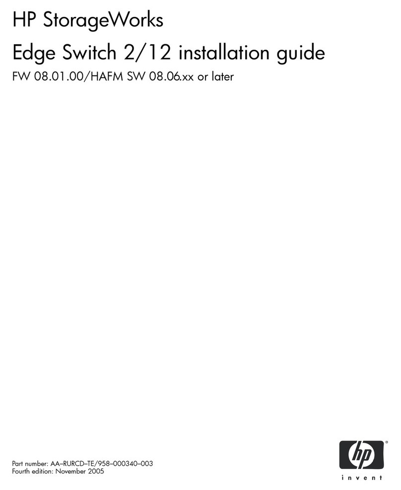 HP StorageWorks Edge Switch 2/12 User manual