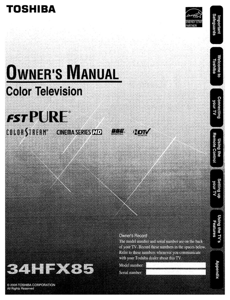 Toshiba 34HFX85 User manual Toshiba 34HFX85 User manual