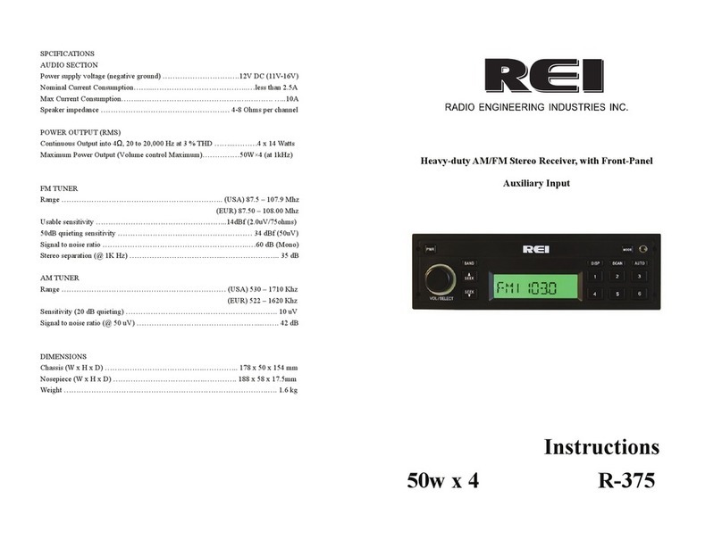 REI R-375 instruction manual