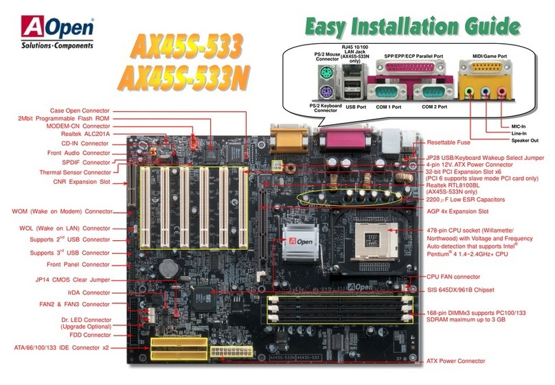 AOpen AX45S-533 Datasheet AOpen AX45S-533 Datasheet