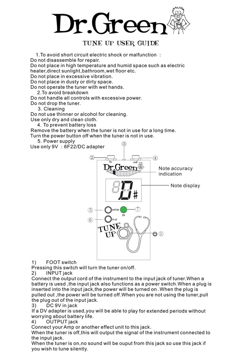 Ashdown Dr. Green Tune Up user guide