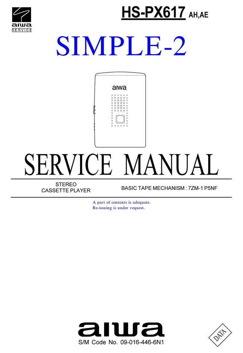Aiwa SIMPLE-2 XH-AG1000 HR Service manual