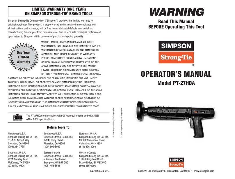 Simpson PT-27HDA User manual
