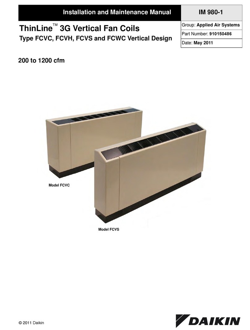 Daikin ThinLine FCVC Installation and maintenance manual