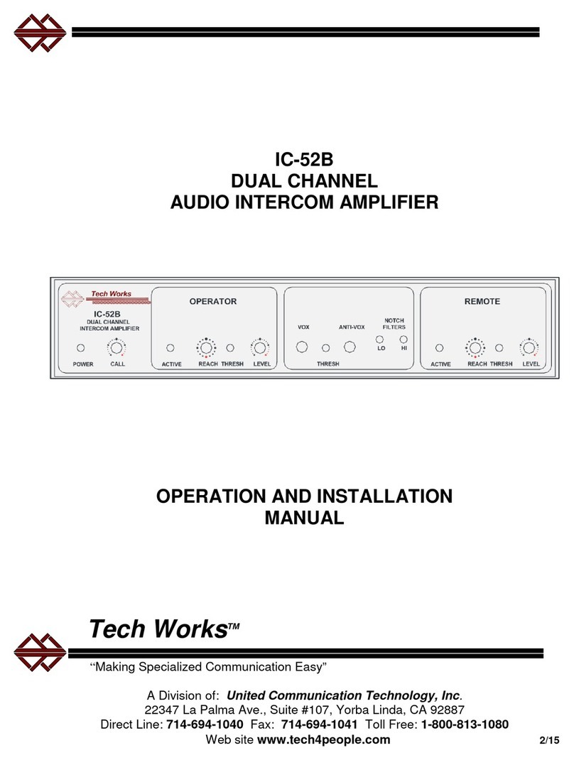 Tech Works IC-52B Operation and installation guide