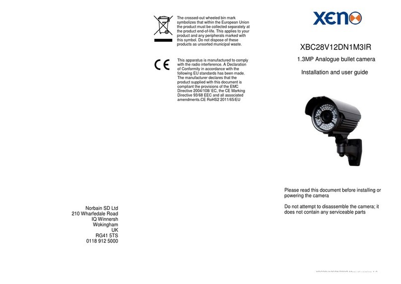 XENO XBC28V12DN1M3IR Installation and user guide