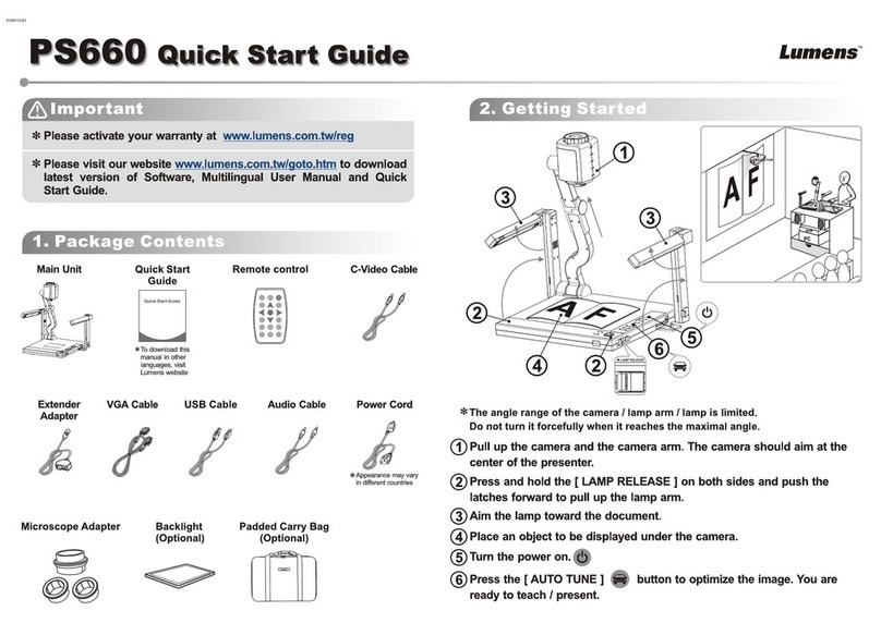 Lumens PS660 User manual