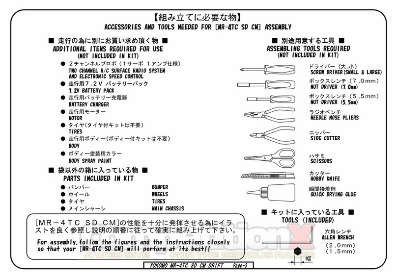 Yokomo MR-4TC User manual