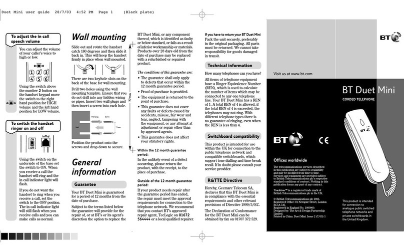BT Duet Mini user guide