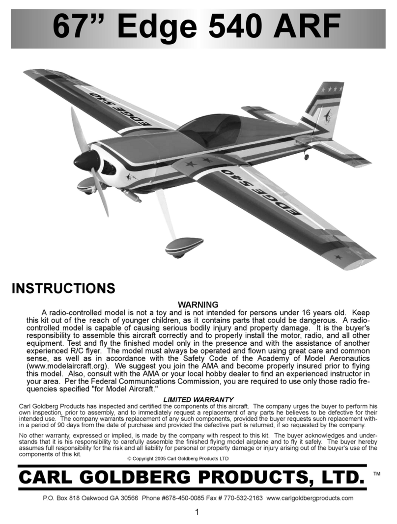 CARL GOLDBERG 67" Edge 540 ARF Instructions for assembling