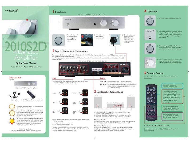 Exposure 2010S2D Quick start manual