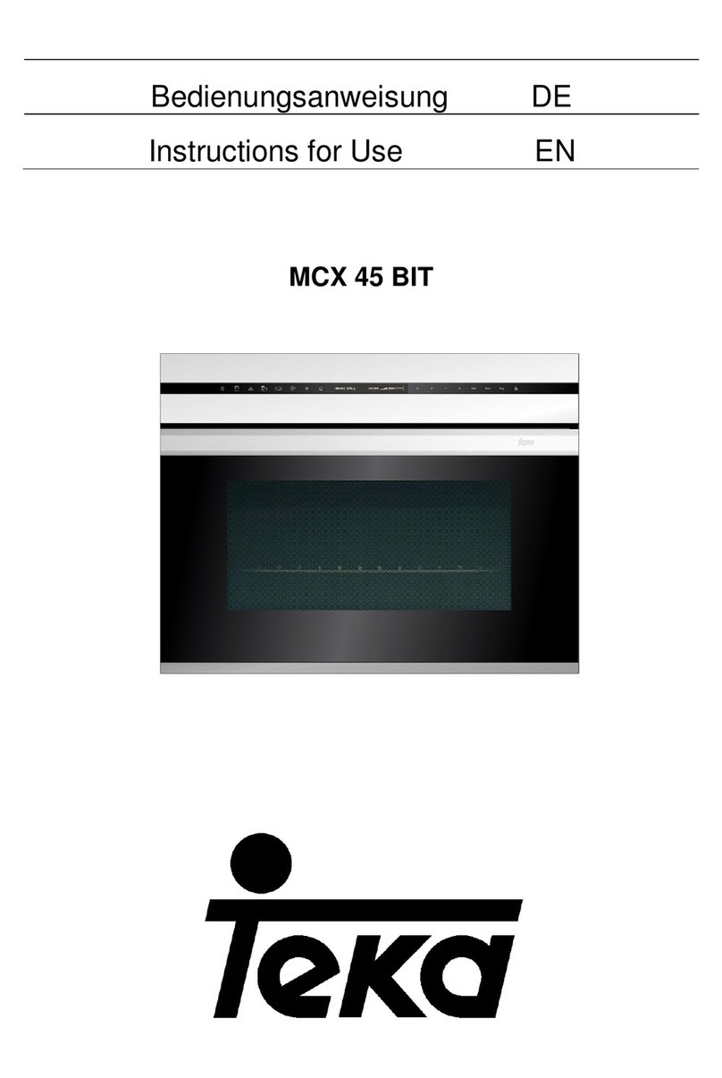 Teka MCX 45 BIT User manual Teka MCX 45 BIT User manual