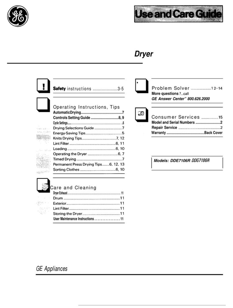 GE DDE7106R User manual