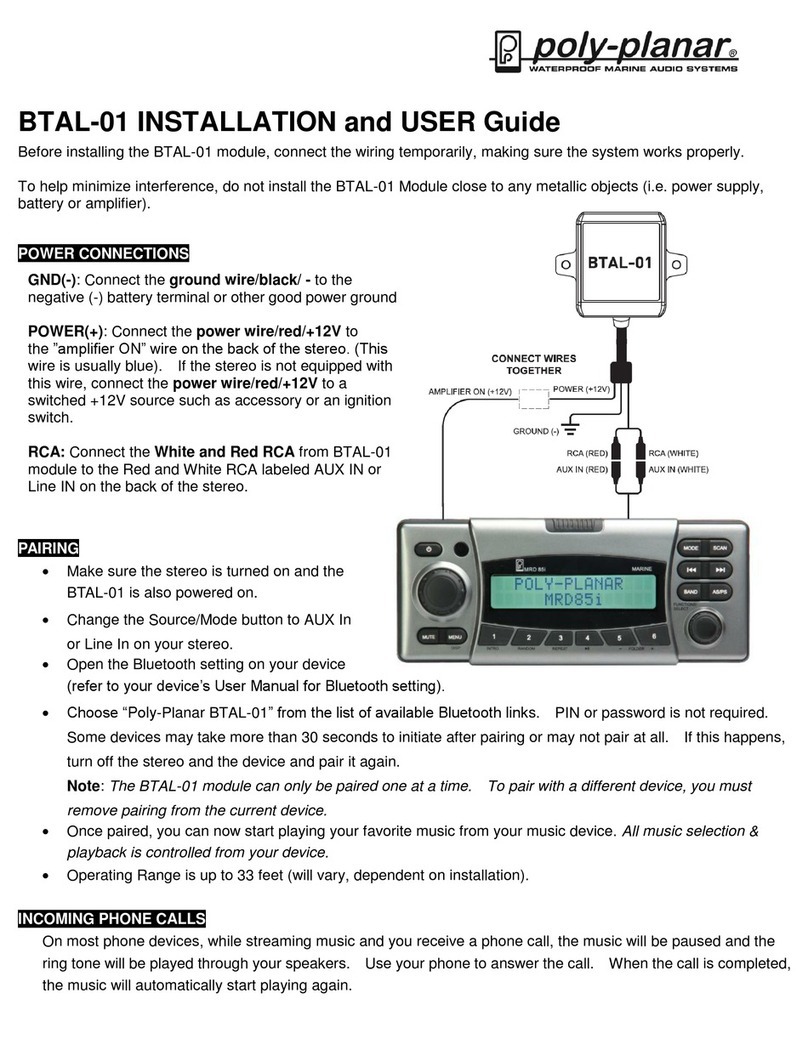 poly-planar BTAL-01 Installation and user guide