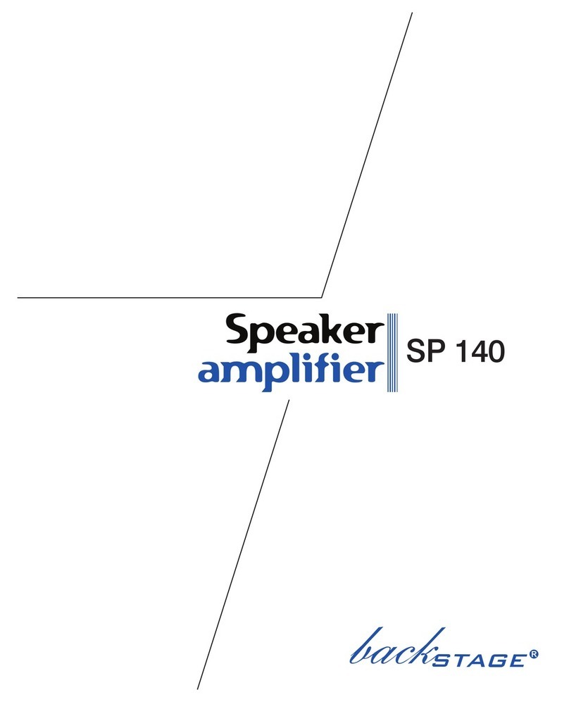 backstage sp 140 User manual