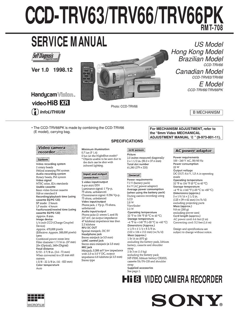 Sony Handycam CCD-TRV63 Service manual