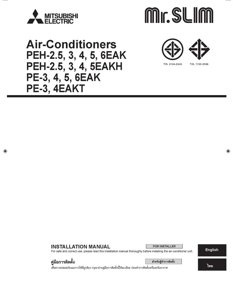 Mitsubishi Electric Mr.Slim PEH-2.5EAK User manual