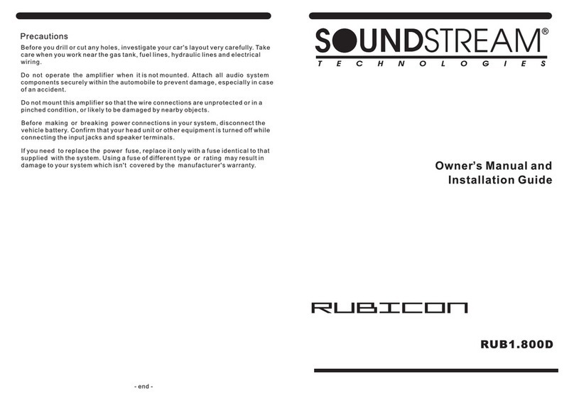 Soundstream Rubicon RUB1.800D Programming manual