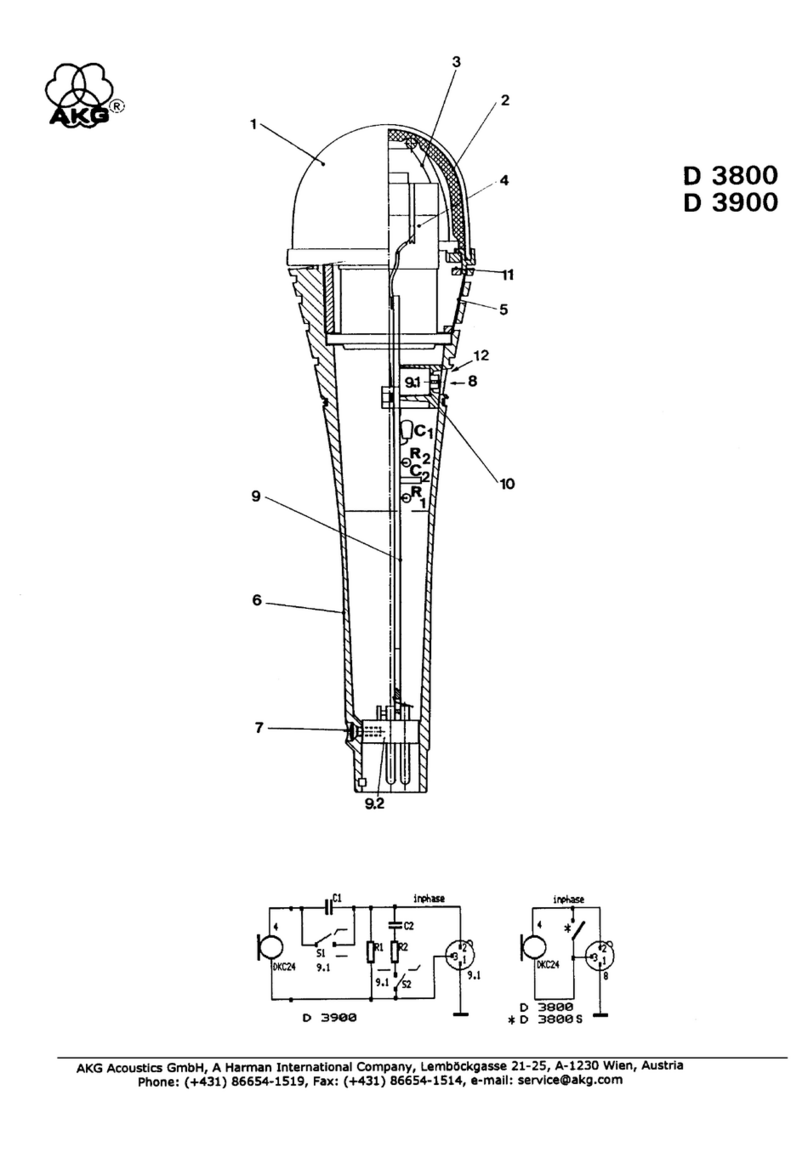 AKG D 3800 User manual