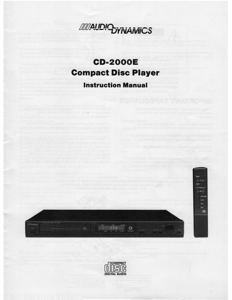 AUDIO DYNAMIX CD-2000E instruction manual