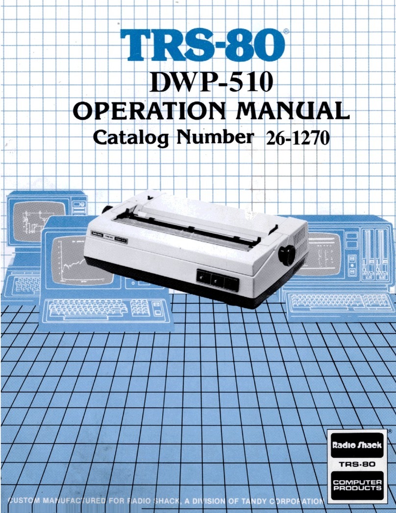 Radio Shack TRS-80 DWP-510 User manual