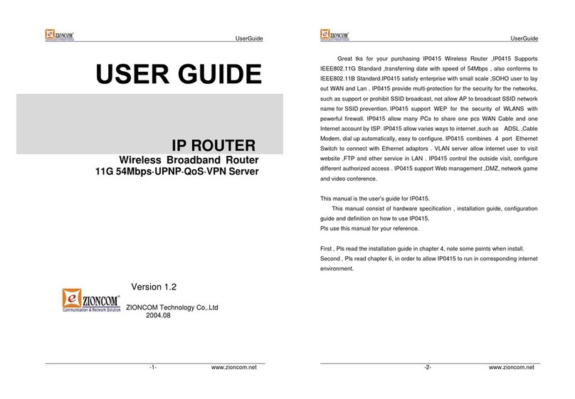 zioncom ZC-IP0418A User manual