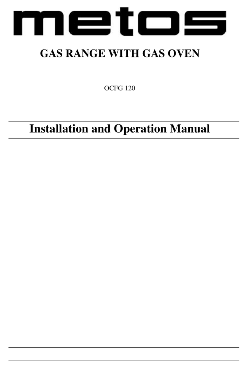 Metos OCFG 120 Installation and operation manual
