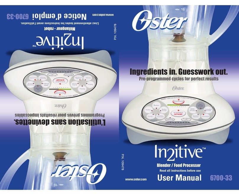 Oster 6700-33 In2itive User manual