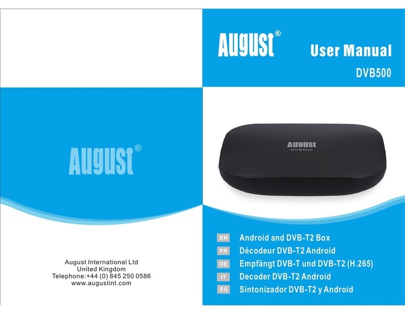 August DVB500 User manual
