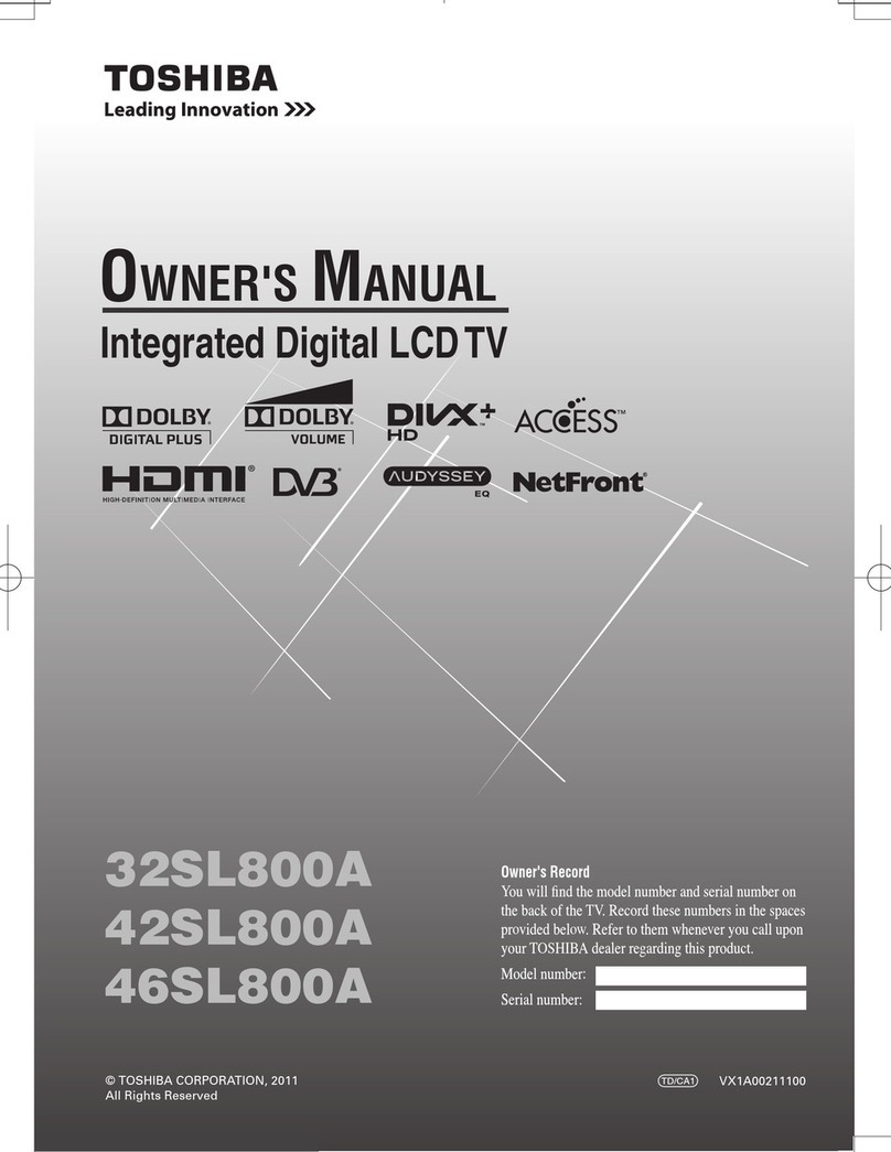 Toshiba 32SL800A owner's manual