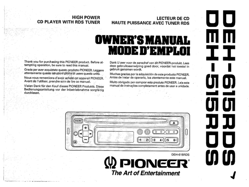 Pioneer DEH-615RDS User manual