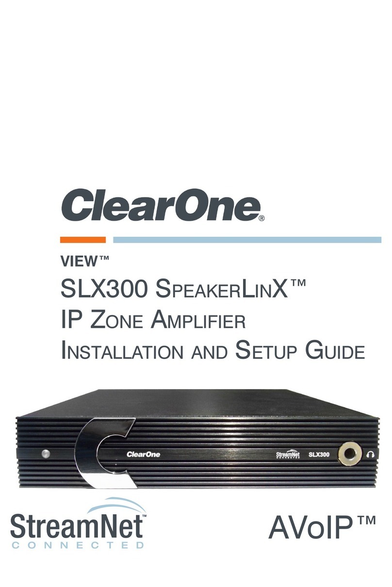 Clear One VIEW SLX300 Installation and setup guide