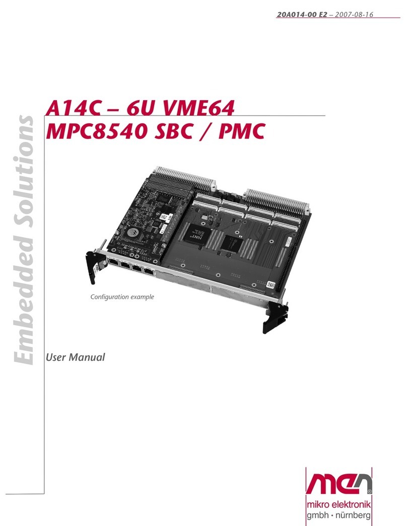 MEN Mikro Elektronik A14C - 6U VME64 MPC8540 user manual