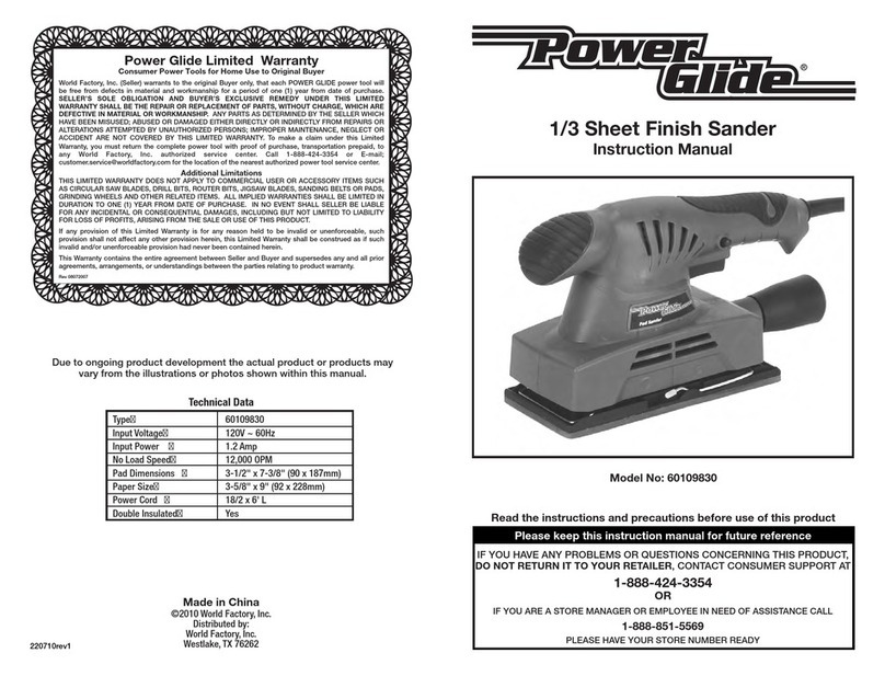 Power Glide 60109830 instruction manual