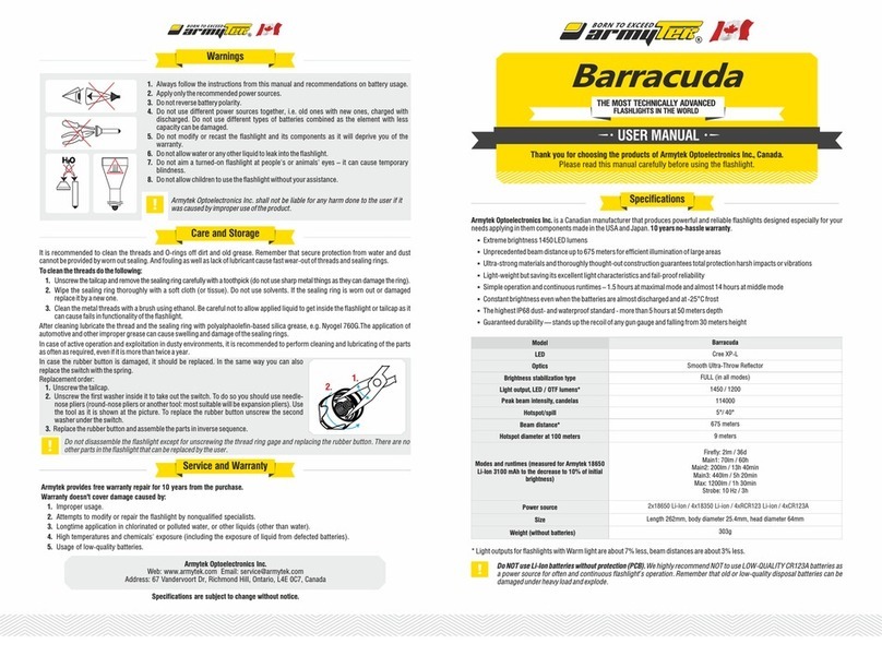 Armytek Optoelectronics Barracuda User manual
