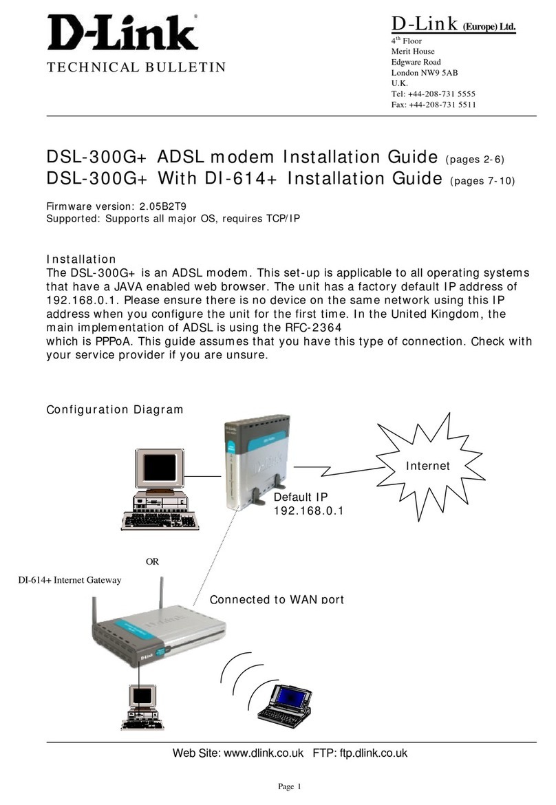 D-Link DSL-300G+ Service manual