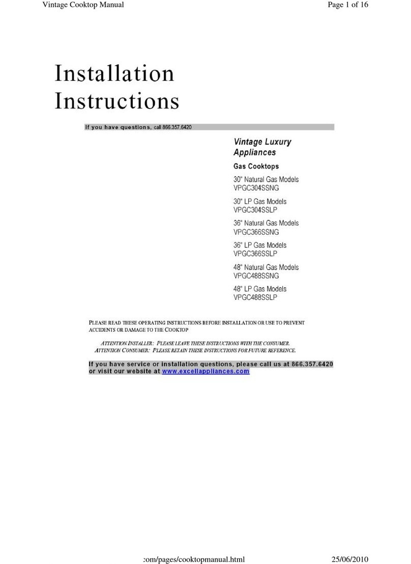 Vintage VPGC304SSNg User manual