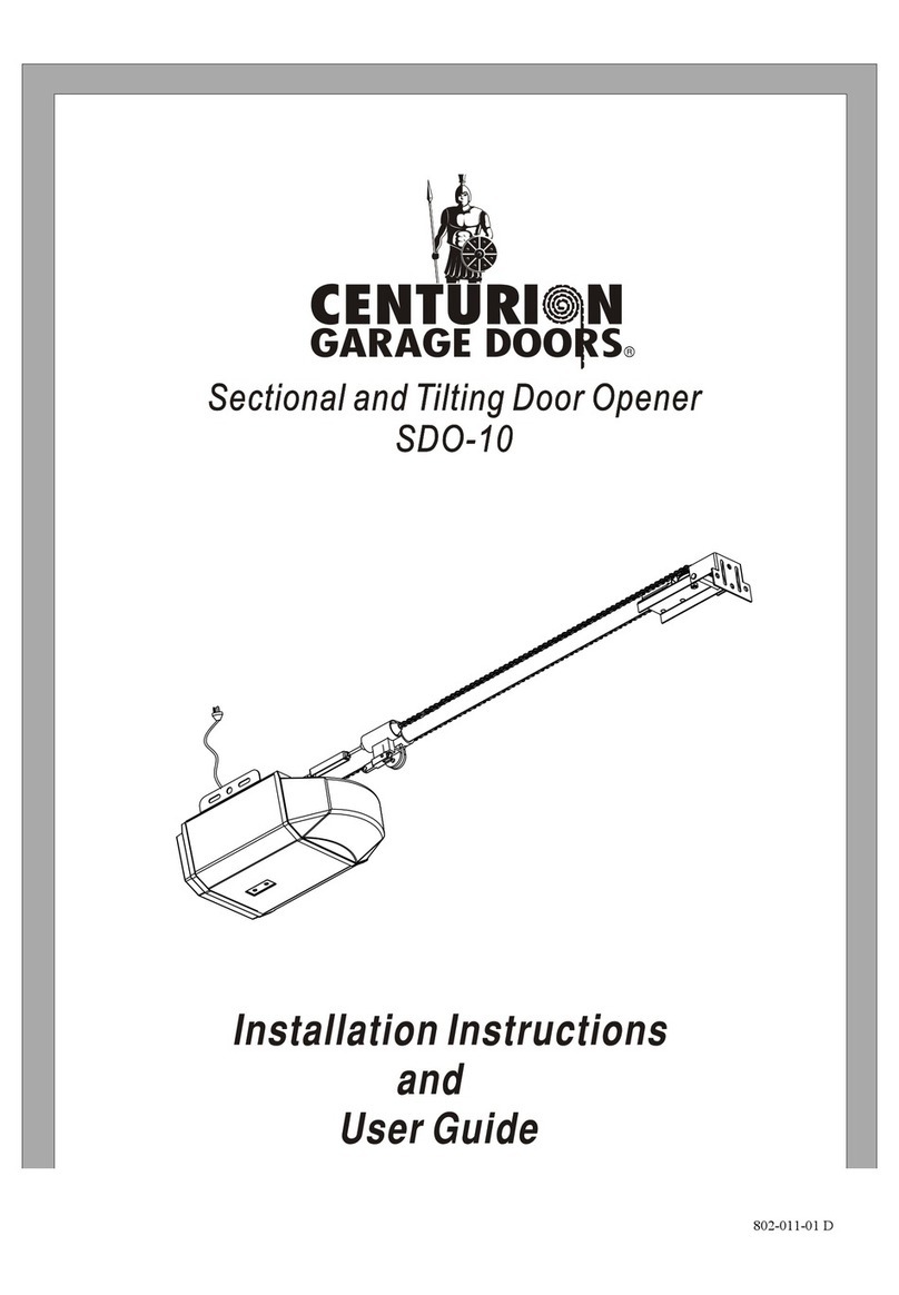 Centurion SDO-10 Installation instructions and user guide