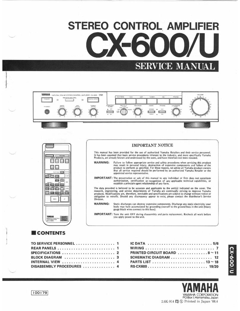 Yamaha CX-600 User manual