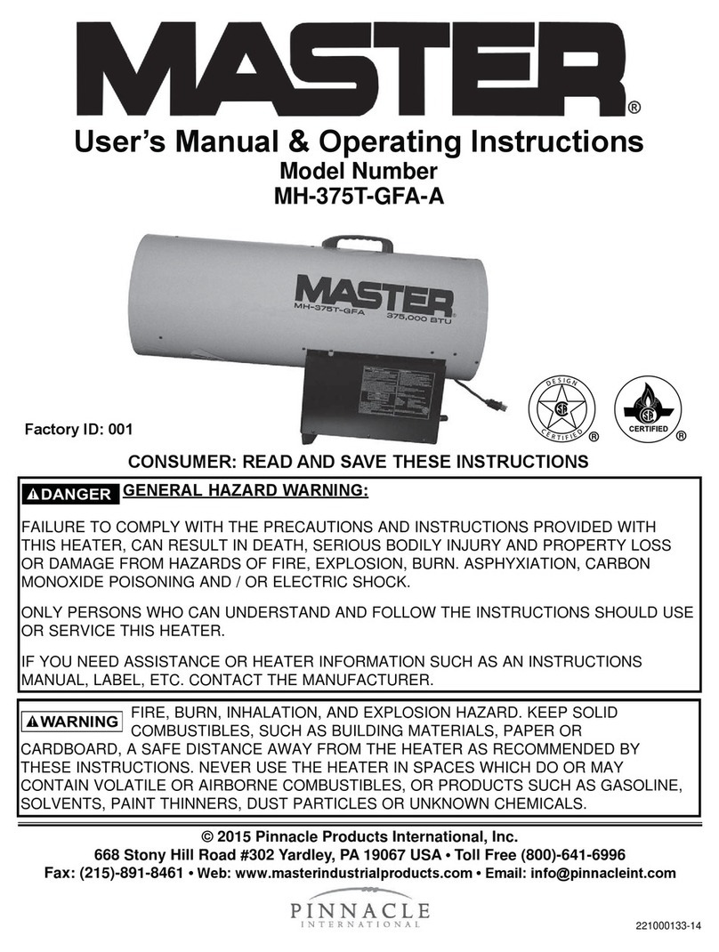 Master MH-375T-GFA-A User manual